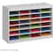 Safco Literature Organizer, 24 Cmprtmnt, 37-1/2"x12-3/4"x25-3/4", GY SAF9211GRR - alternate 3
